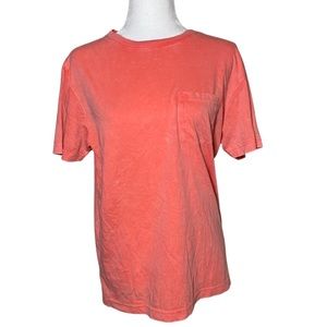 Original Use Crewneck Pocket Tee Neon Salmon Sz Small